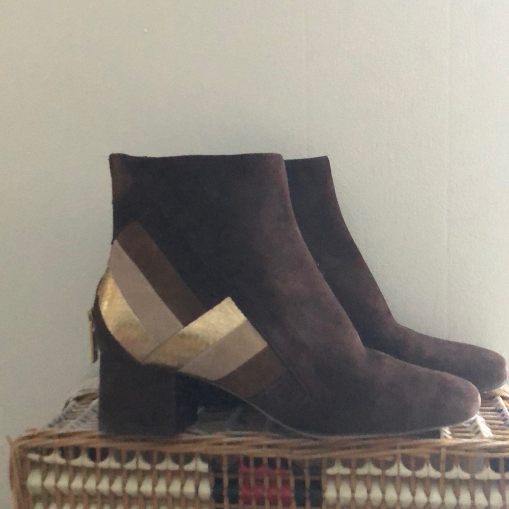 MK Booties like new 5 1/2 M suede leather brown